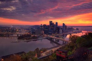Fire in the Sky - Limited Edition Unique Pittsburgh Photo Print