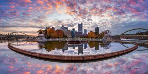 Fountain Reflections - Limited Edition Unique Pittsburgh Photo Print