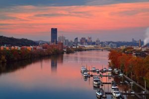 Fine Art Photograph of Pittsburgh's Washington's Landing on the Allegheny River