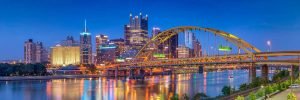 Fort Pitt Bridge Pittsburgh Night Photographs