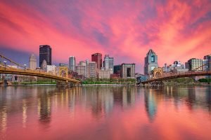 Fine Art Photography Prints of Pittsburgh's North Shore, Golden Hour & Reflections