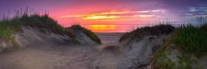 Coquina Beach Sunrise OBX | A Fine Art Beach Panoramic Photography Print