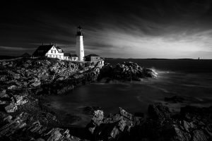 Portland Head Lighthouse | A Fine Art Black and White Photography Print