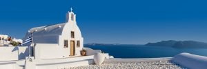 Santorini Church Fine Art Panoramic Photography Print