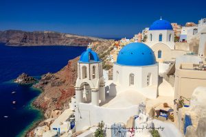 Santorini Cliff Side Church Fine Art Photography Print