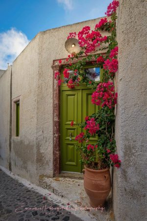 Floral Greek Doorway Fine Art Photography Print