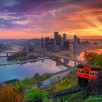 Pittsburgh World Famous View at Sunrise