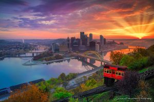 Pittsburgh World Famous View at Sunrise