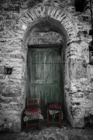 Green Greek Doorway | Splash of Color Photography Print