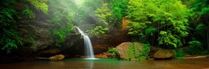 Hocking Hills Lower Falls | A Fine Art Water Panoramic Photography Print