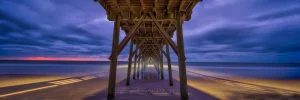 Surf City Ocean Pier NC | A Fine Art Beach Panoramic Photography Print