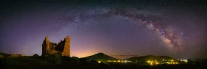 Greek Ruins Milky Way Panoramic Photography Print