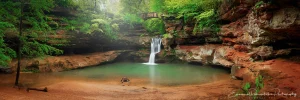 Hocking Hills Upper Falls | A Fine Art Water Panoramic Photography Print