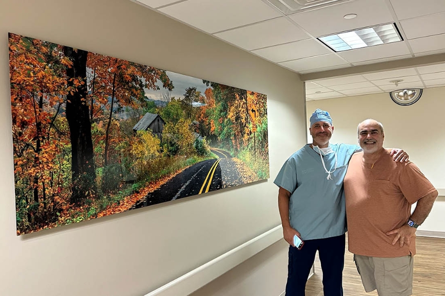 High-Definition Metal Prints at Wheeling Hospital with Dr. Tarkin and photographer, Emmanuel Panagiotakis.