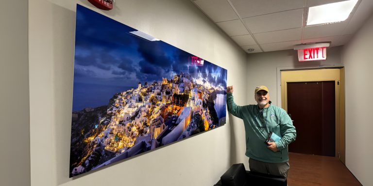 Spring Office Decorating Ideas - photography is great art medium to display in the office.