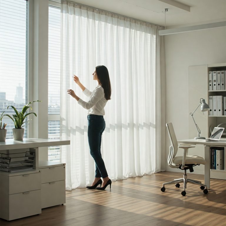 Spring Office Decorating Ideas - letting in plenty of natural light into the office.