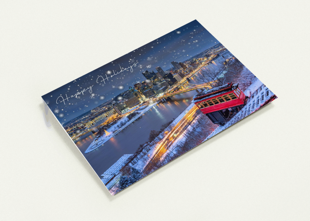 A Holiday View from the Duquesne Incline [Pittsburgh Holiday Cards]