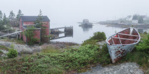 Blue Rocks Fog Morning