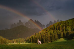 Double Rainbow Over Mountain Valley