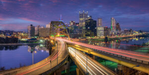 Pittsburgh Skyline from Fort Pitt Tunnel