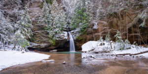 Winter Waterfall in Hocking Hills