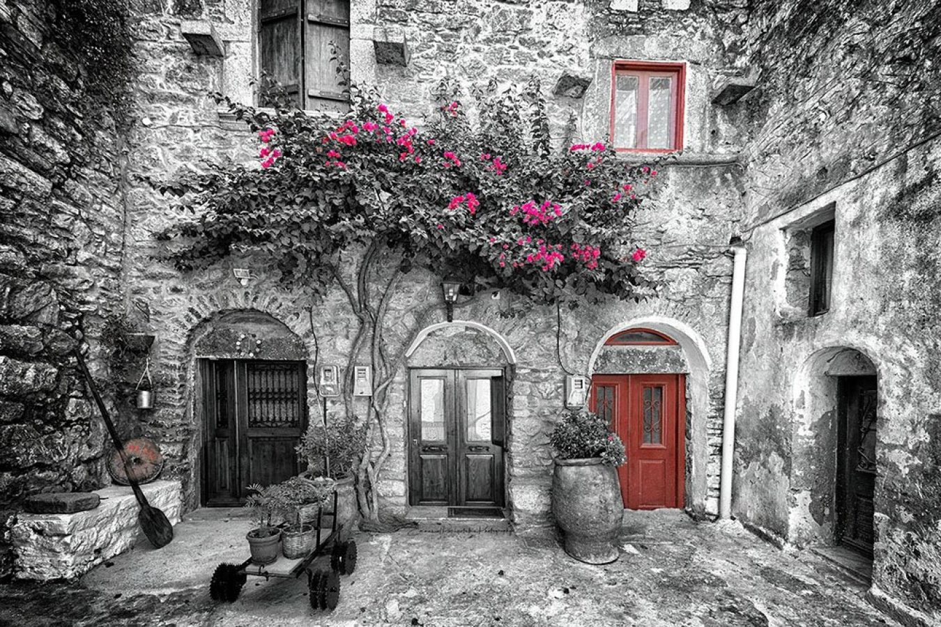 An Splash of Color Print from a Photo Art Gallery by Emmanuel Panagiotakis. Greek Piazza | Splash of Color Photography Print