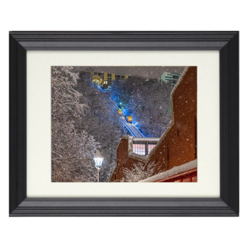 Snow on the Monongahela incline-frame