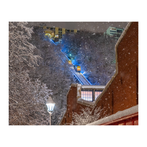 Snow on the Monongahela incline
